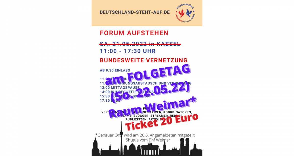 Verschiebung des bundesweiten Netzwerk-Treffens